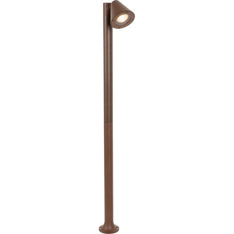 Modern Outdoor Bollard Rust Brown 100 cm IP44 Adjustable - Ciara