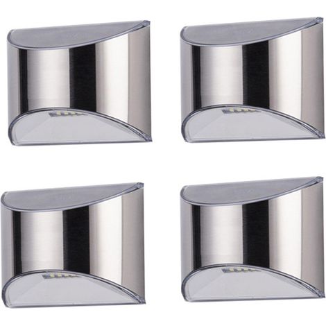 4pcs Solar Lights Outdoor Powered Garden Wall Light Security Lamp Super Bright Waterproof LED, White Light (1/5)