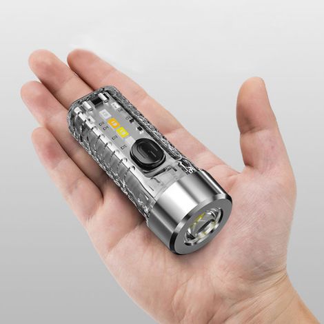 Porte-clés lumineux (transparent), rechargeable, étanche IP65, ZQKLA-AquaForge (1/5)