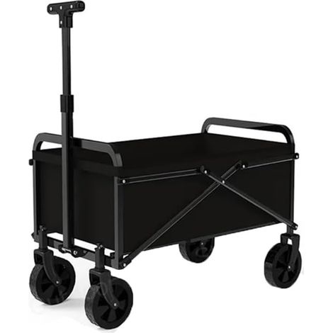 JSSEVN - Foldable and portable picnic cart for camping and beach, black (1/5)