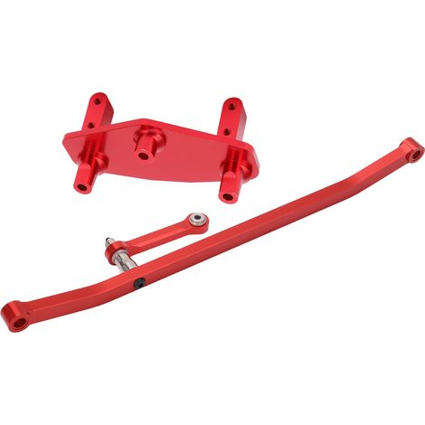 Kit de base de montage de servo, biellette de direction en aluminium pour camion monstre LOSI LMT 4WD à essieu rigide 1/8 (rouge) (1/5)