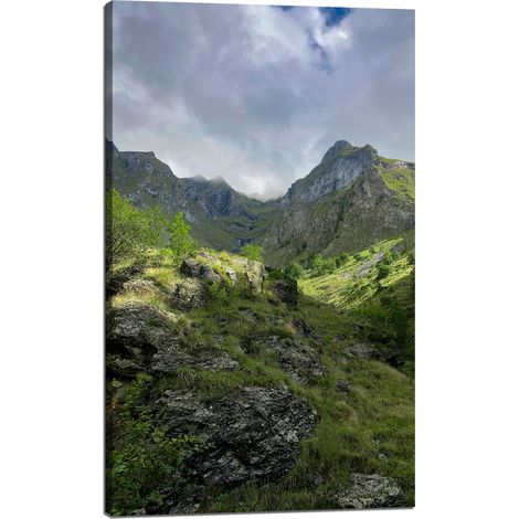Leinwanddruck Natur Überwucherte Berge 60x100 cm