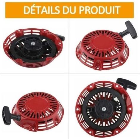 Lanceur pour Moteur Honda GX120 GX160 GX140 GX200 5.5HP 6.5HP, Démarrage à Rappel &43 Tasse de Démarrage Pièces de Rechange Recoil Starter Tirez Le Démarreur,