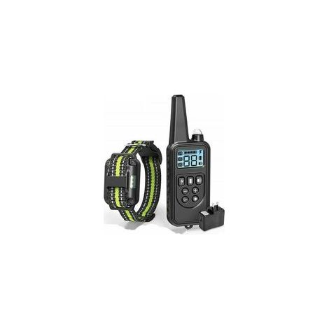 Collier de dressage électrique pour chiens Portée de la télécommande de 800 m avec écran LCD, télécommande pour animaux de compagnie, collier rechargeable étanche (1/5)