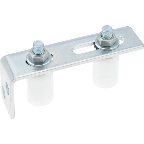 Ensemble de Bloc de Guidage de Rouleau de Guidage de Porte Porte de Cour Cadre de Roue de Guidage en Zinc Blanc Rouleau 30x40mm pour Porte Coulissante Porte D'usine (1/5)