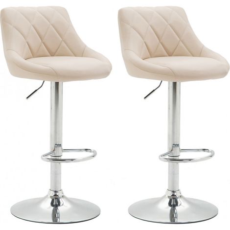 2er Set Barhocker Lazio Kunstleder creme (1/5)