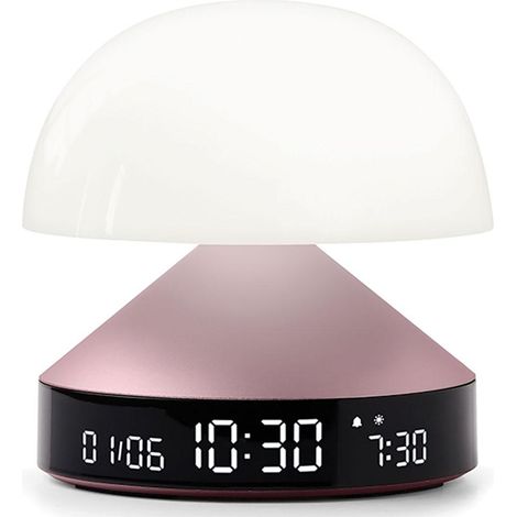 Lexon Lámpara de noche LED rosa con simulador de amanecer (1/3)