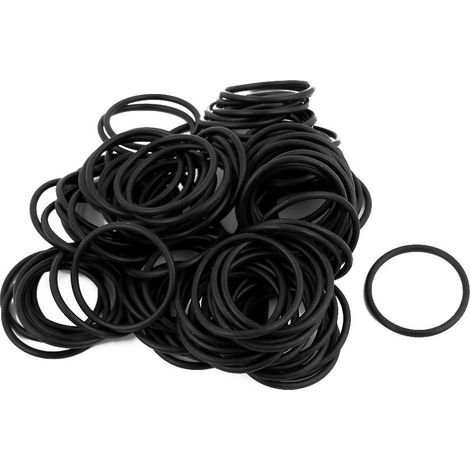 100 pièces 29 mm x 1,9 Joint torique en gomme NBR Hitzebeständige Dichtring Noir (1/2)