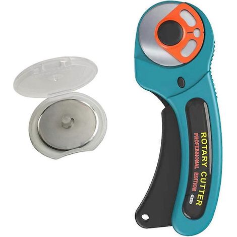 Cutter rotatif FT145, rouleau patchwork 45 mm, outil de découpe facile pour tissu, cuir, papier, tickets, feuilles souples. (1/5)