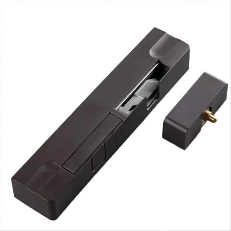 Butée de ferme-porte automatique, verrou de fermeture rétractable, ferme-porte automatique pour l'amélioration de l'habitat, noir, gauche (1/5)