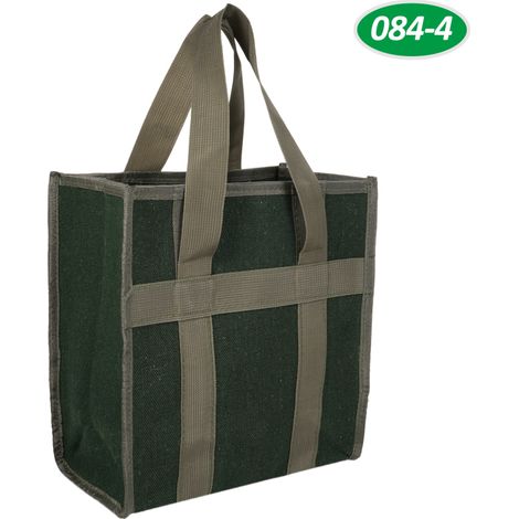 Sacoche de rangement pour outils d'entretien, grande capacité, épaisse et résistante à l'usure, multifonctionnelle et portable, en toile verte 084-4 (1/5)