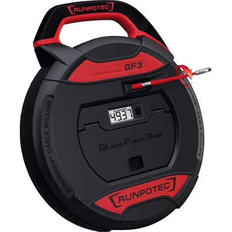 Pasacables  GF3  cinta  L.50m  radio  curvatura  38mm  con  contador  de  metros  RUNPOTEC
