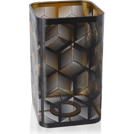 Abat-jour en métal, abat-jour carré, abat-jour creux sculpté, couvercle de lampe en fer, abat-jour décoratif de style moderne pour lampadaires muraux de table (1/5)