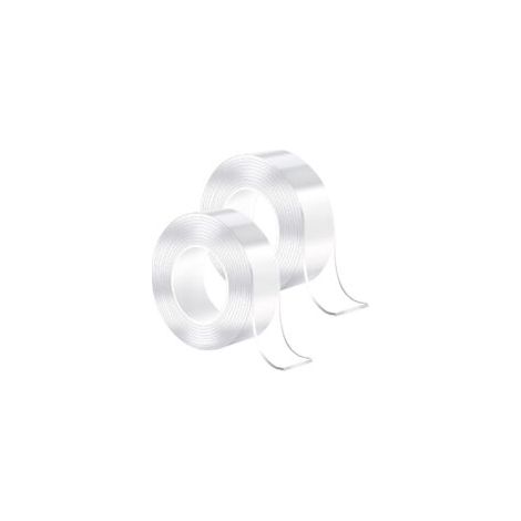 ACRYLIC MAGIC - Ruban Adhésif Double Face Ultrarésistant, 3MètresRuban Adhésif Double Face Robuste,sans Traces,Amovible, Réutilisable, Lavable,