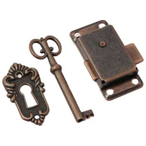 Serrures anciennes pour portes de meubles - Ensembles de serrures anciennes pour portes de meubles - Serrures anciennes avec clés - Conviennent aux armoires, placards, tiroirs et boîtes (1/5)