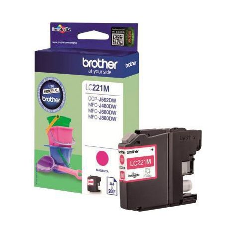 Tintenpatrone Originalzubehör LC-221M ca. 260 Seiten magenta 5,9ml