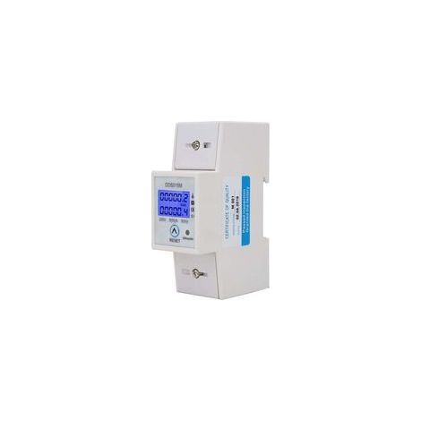 Contatore di energia monofase, contatore di energia DDS015M in wattora Contatore digitale KWH per guida DIN, display Contatore di energia con retroilluminazione Resettabile 230V (1/4)