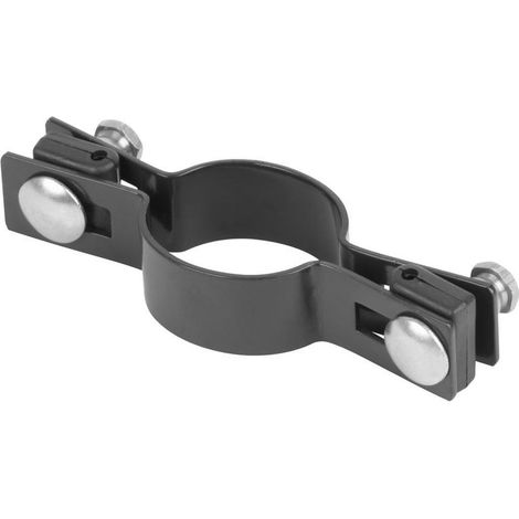 Schelle Strend Pro EUROSTANDARD, 48 mm, Mittelschelle, anthrazit, Zn+PVC, RAL7016, für Rundpfosten