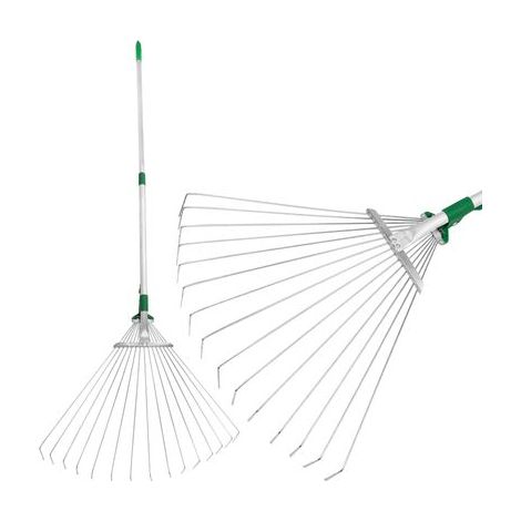 Laub Rechen Strend Pro R116-65, 15 Zinken, Fächerform, 680 g, teleskopisch, Metallstiel