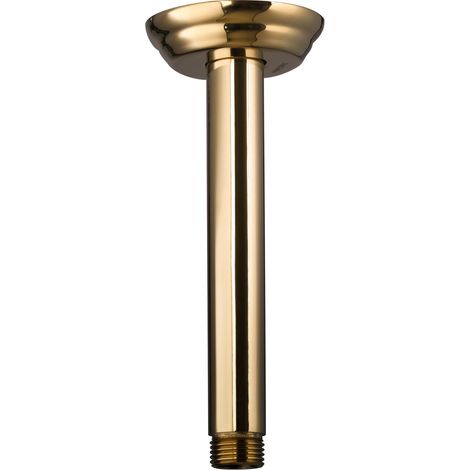 PaulGurkes Deckenarm Zulaufarm für Kopfbrause Gold 15cm (1/2)