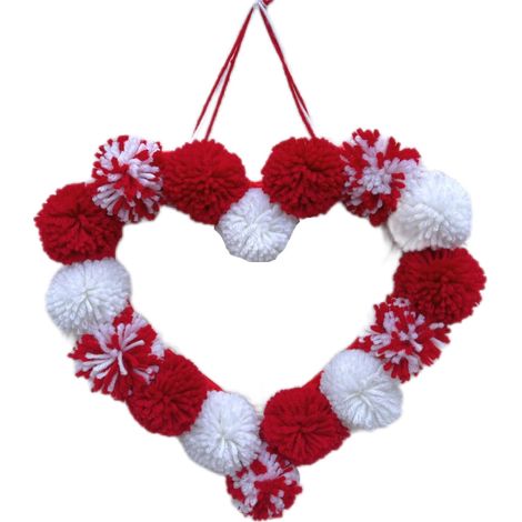 Guirlande Cœur En Peluche - Pompons Doux Et Moelleux - Décoration Intérieure Pour La Saint-Valentin - Idéal Pour Proposals Romantiques - 1 Pièce (1/2)