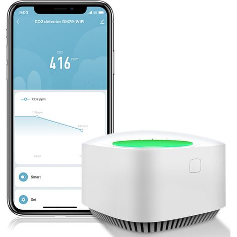 Détecteur de dioxyde de carbone DM79 WiFi TUYA APP (détecteur de concentration de CO2) (1/5)