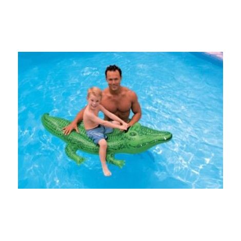 Coccodrillo alligatore cavalcabile gonfiabile intex per mare e piscine