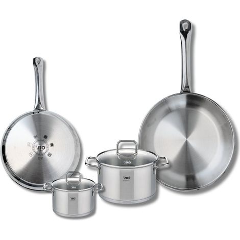 Set de 2 Poêles de cuisson 24 et 28 cm et 2 faitouts 12 et 16 cm Elo Profi Citrin (1/5)