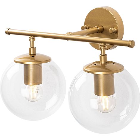 Aplique de pared, Estructura de metal brillante 36x24x16 cm