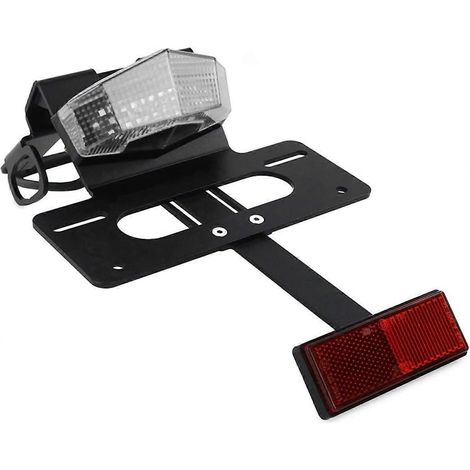 Kennzeichenhalter-Kotflügel-Entfernungs-Kit mit LED-Rücklicht, kompatibel mit Kawasaki KLX 230R 2020 2021 2022 2023 (Farbe: Klar) (1/5)