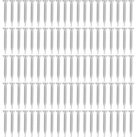 Lot de 100 vis à tête fraisée inox 304 M4.8-16, 38mm, visserie cruciforme de remplacement (1/5)