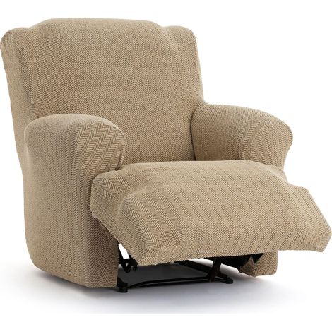 Housse pour Fauteuil Pieds Ensemble de Relaxation bi-élastique, Respirante et Facile à Installer - Housse de Fauteuil Pieds Ensemble de Relaxation Couleur Beige avec mousses de Fixation (1/5)