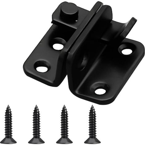Loquet Porte Cadenas,Noir Porte à Pêne Petite Antivol Loquet Acier Inoxydable Cadenas Moraillon Loquet Serrure Portillon Exterieur pour Portes Fenêtres Salles de Bains Armoires et Tiroirs (1/5)