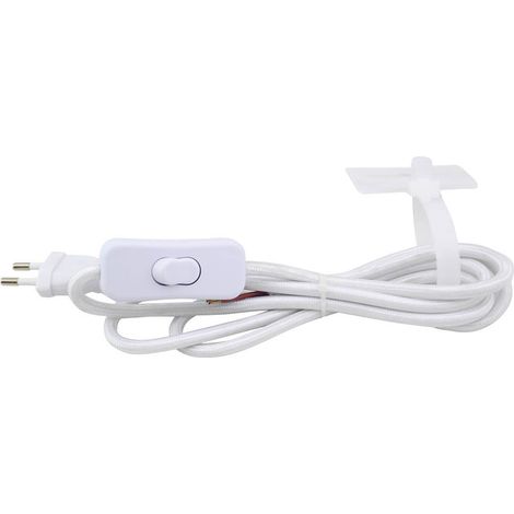 Cable textil 1.5M (2x0.75mm) clavija + interruptor Blanco GSC 001102961 (1/2)