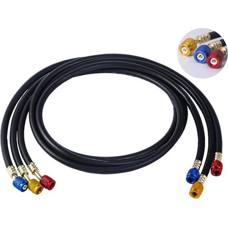 Kit de tube refroidissement double noir 130 cm avec raccords en (1/5)