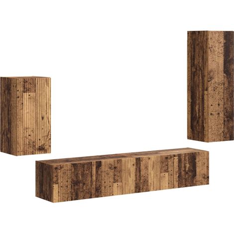 Maison Exclusive - Conjunto de mueble de TV Montaje en la pared 4