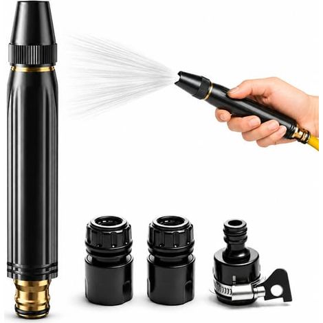 Buse haute pression pour tuyau d'arrosage – Pulvérisateur d'eau réglable pour lavage de voiture (1/5)