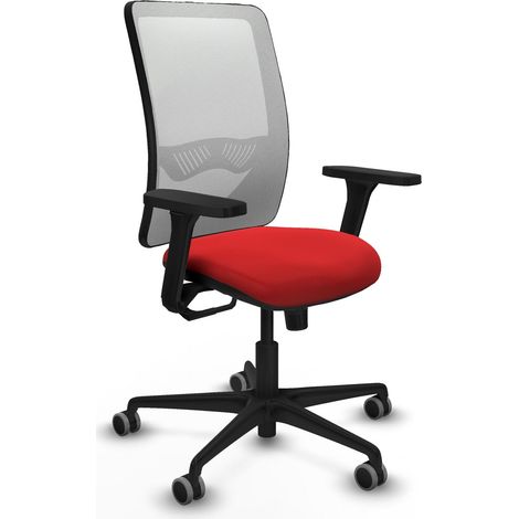 Sedia da lavoro piqueras y crespo Zulema bianco rete pelle (1/2)
