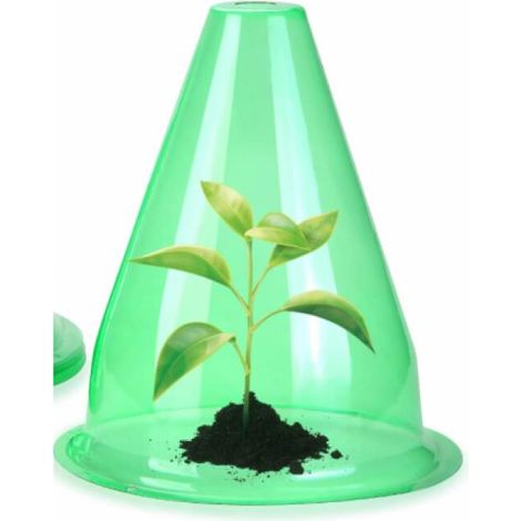 24 Pièces Chapeaux de Plantes,Ø 20 cm,col d'escargot Transparent pour Plantes de Salade pour Protéger Contre Les Oiseaux,Vert Les Escargots,Le Gel ou Les Intempéries, (1/5)