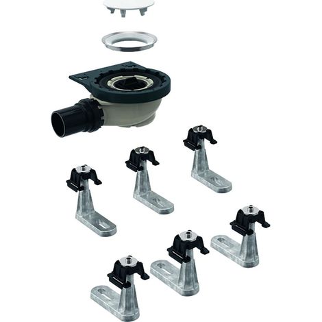 GÉ Dégorge de douche avec 6 pieds pour Setaplano, hauteur d'obstruction 50 mm, d50 (1/3)