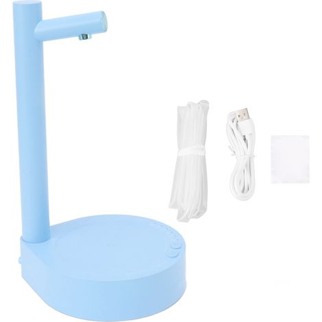 Pompe à eau électrique portable 6 vitesses, distributeur de bouteille d'eau pour bureau, maison et extérieur, bleu. (1/5)