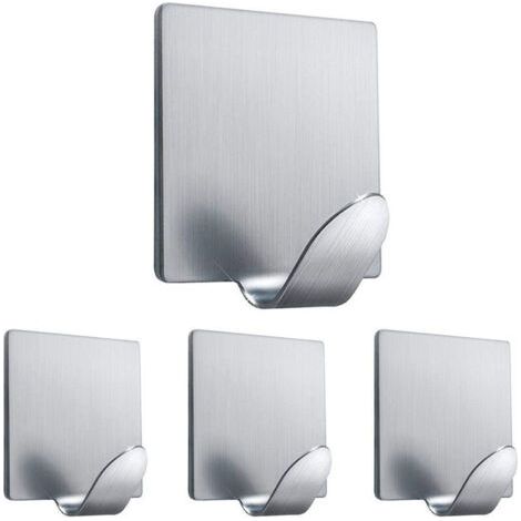 BUNTHAUS Crochets de manteau auto adhésif fort sur des crochets Heavy Duty Wall crochets pour la porte suspendue Cuisine Cuisine Bureau Crier imperméable, pas de colle de perceuse nécessaire à 4 packs (1/5)