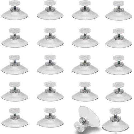 20pcs Ventouse a Visser Avec Filetage M5 Ventouses de Fixation 40mm Ventouses a Vis Transparente œillets sans Crochets Vitre pour (1/4)
