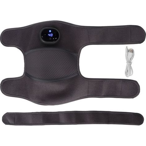 Beheizbares Kniemassagegerät mit 3 Vibrationsgeschwindigkeiten und 5 Wärmestufen, ideal für Knie und Schultern. (1/4)