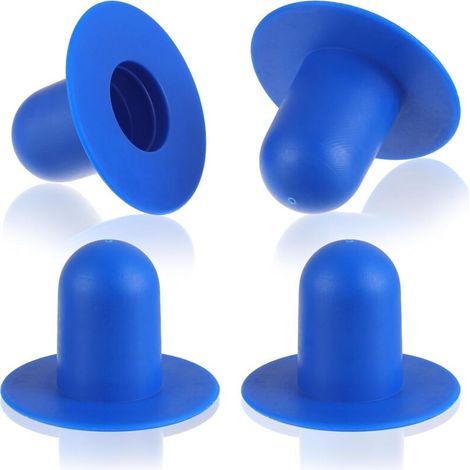 Set di 4 coperture per piscine e tappi di chiusura per pompe filtro Intex e Bestway (blu) (1/4)