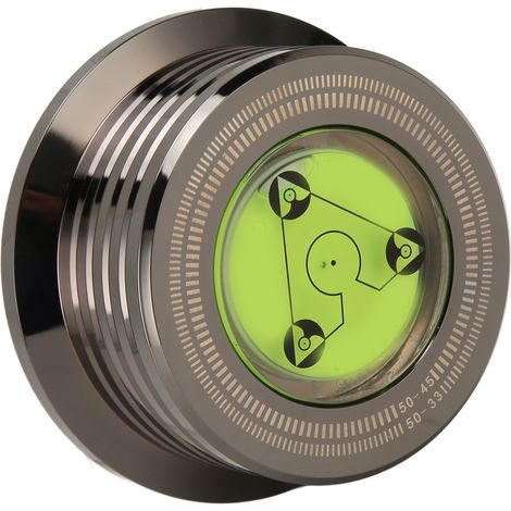 Stabilisateur de poids pour disque vinyle professionnel 50 Hz 45 tr/min avec mesure du niveau et de la vitesse, noir brillant (1/5)