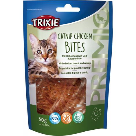 Bouchées de poulet à l'herbe à chat 50 gr pour chat - Trixie (1/3)