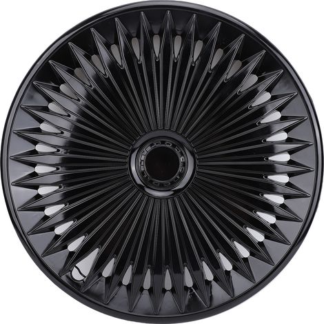 4 pièces 16 pouces capuchons de moyeu de roue de remplacement pour Toyota RAV4 Corolla Snap Fit R16 ABS enjoliveurs couverture noir (1/5)