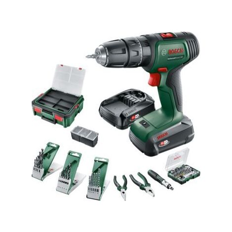 Perceuse Visseuse UniversalImpact 18V (1x1 ,5Ah/1x 2,5Ah) + 46AC set + AL18V-20 in Systembox S