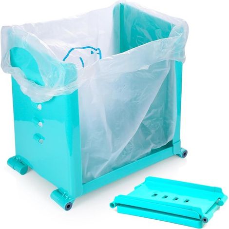 Porta sacchetti per rifiuti multifunzionale, pieghevole e portatile, porta sacchetti per rifiuti da cucina regolabile, design salvaspazio, adatto per cucina, esterni, campeggio, organizzazione del gar (1/5)